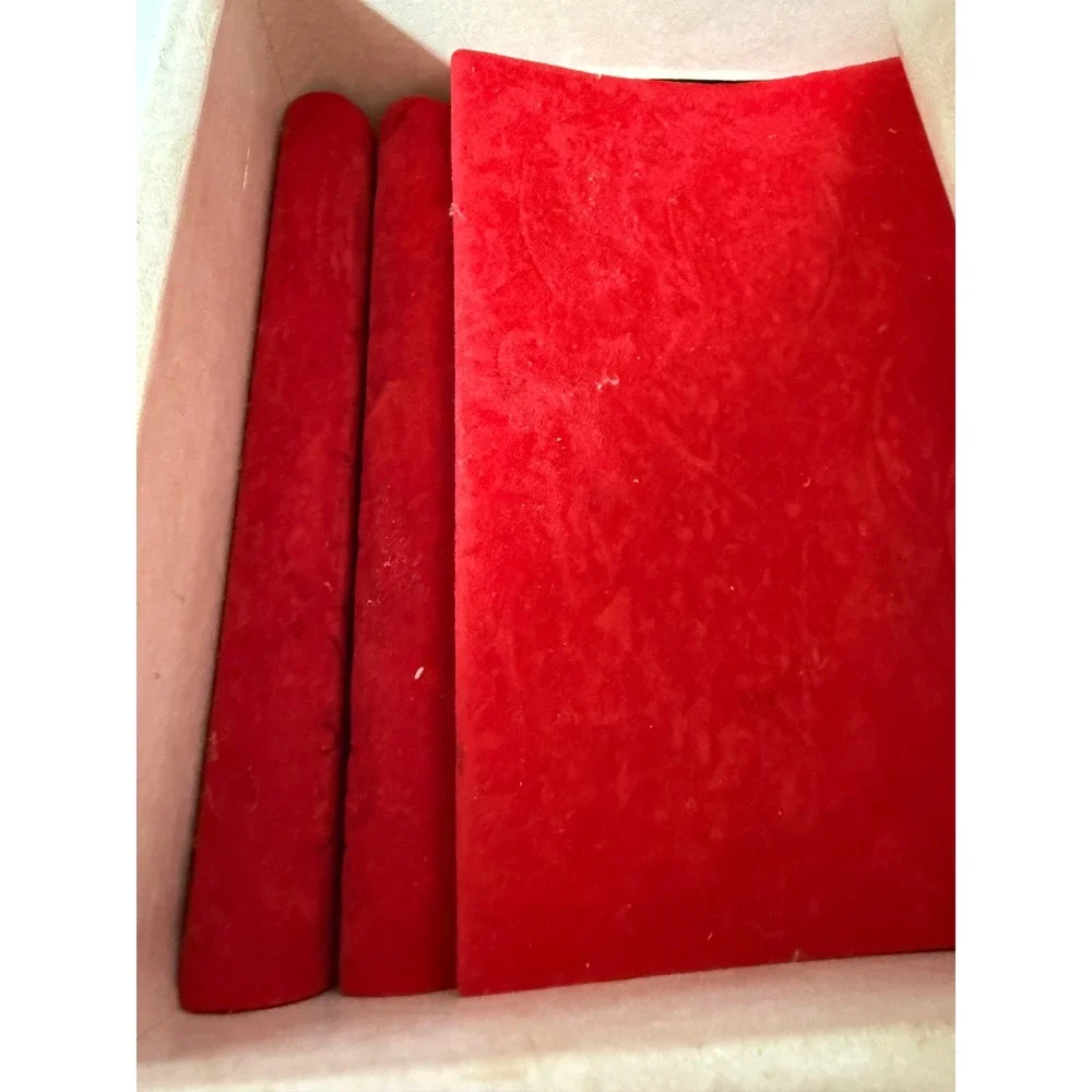 Vintage Lady Buxton Jewelry Box Cream Satin Red Lining Dual/ Hidden Compartment